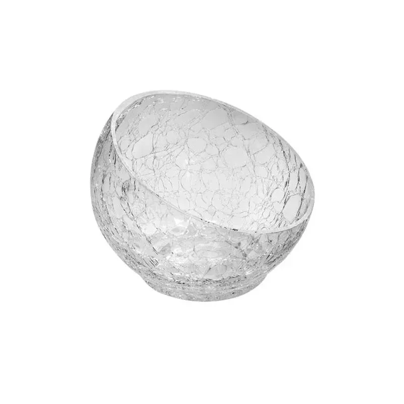 Compra Online 15 cm - Crackle Coppa Inclinata satinata in Vetro - Set 4 Pezzi