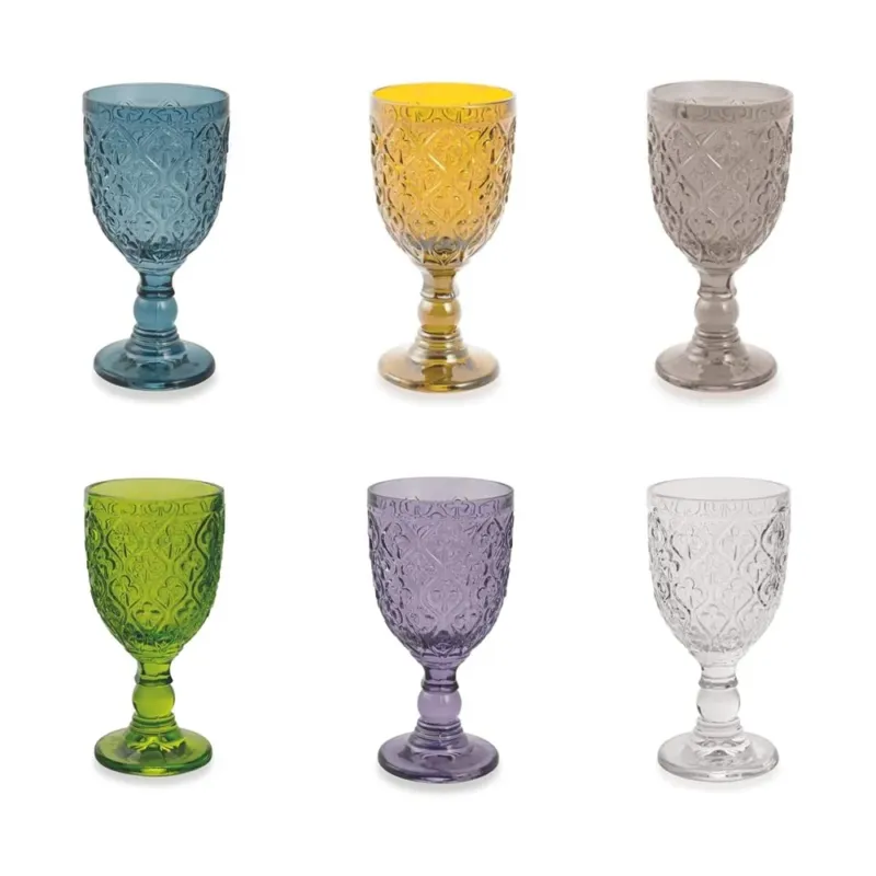 28 cl - Villa D‘Este Marrakech Calice Acqua in Vetro - Set 6 Pezzi Sconto