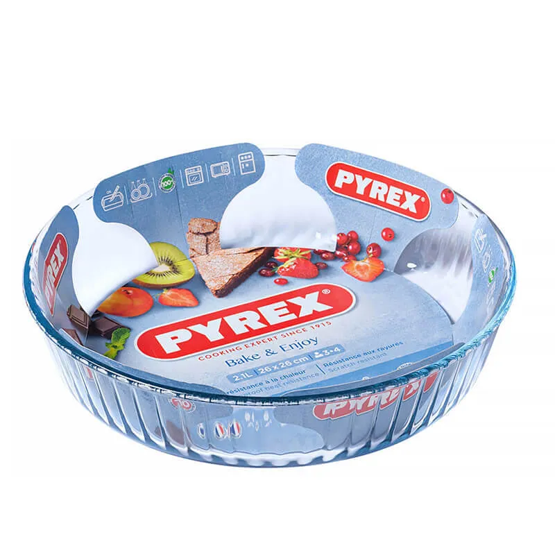 26 cm - Pyrex Cook & Freeze Tortiera Rotondo in Vetro Borosilicato Prezzo Basso
