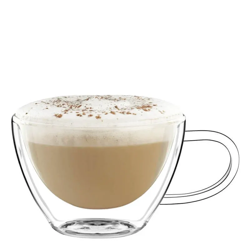38.5 cl - Bormioli Luigi Thermic Glass Tazza Cappuccino in Vetro Borosilicato - Set 2 Pezzi Compra Adesso