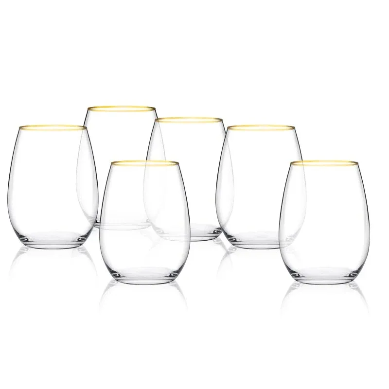 35 cl - Pasabahce Amber Bicchiere Vino Rosso in Vetro - Set 6 Pezzi Ultima Occasione