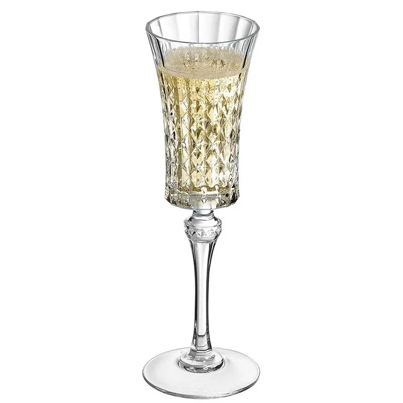 15 cl - Cristal D‘Arques Lady Diamond Calice Flute in Vetro - Set 6 Pezzi Must-Have