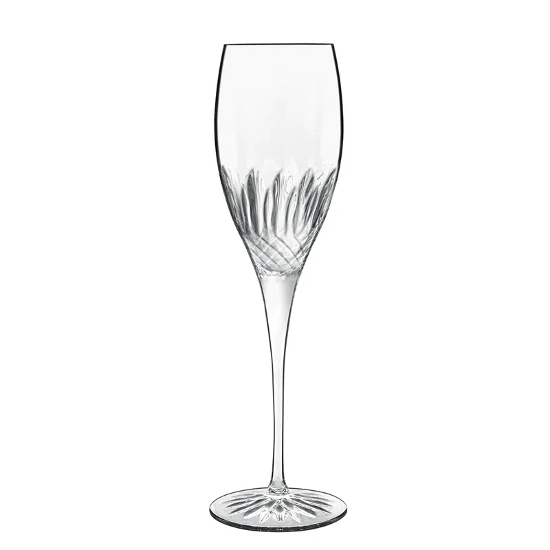 Promo Stagionale 22 cl - Bormioli Luigi Diamante Calice Flute in Vetro - Set 4 Pezzi