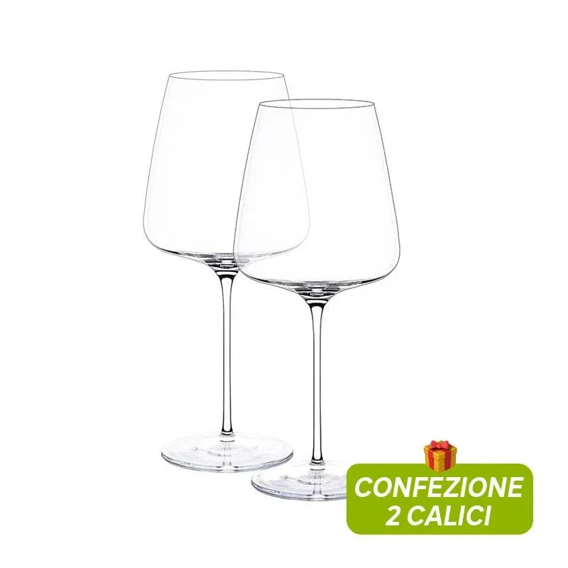 Offerta 79 cl - Italesse Etoilè Noir Xtreme Calice Vino Rosso in Vetro - Set 2 Pezzi