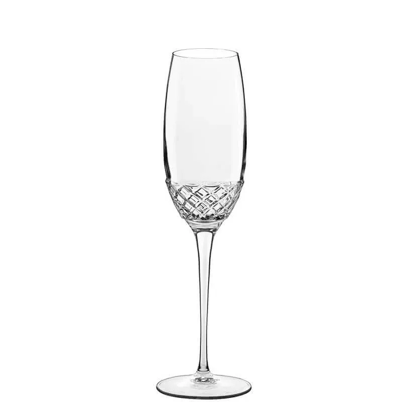 Nuovo Arrivo 24 cl - Bormioli Luigi Roma 1960 Calice Flute in Vetro - Set 6 Pezzi