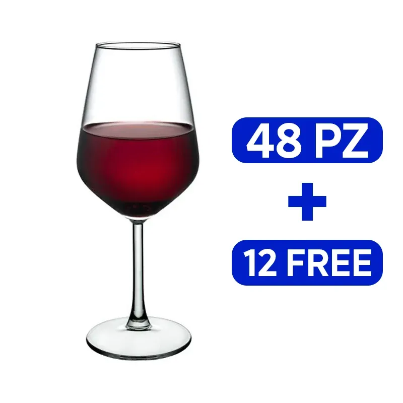Promozione Esclusiva 49 cl - Pasabahce Allegra Calice Vino Rosso Cabernet in Vetro - Set 60 Pezzi