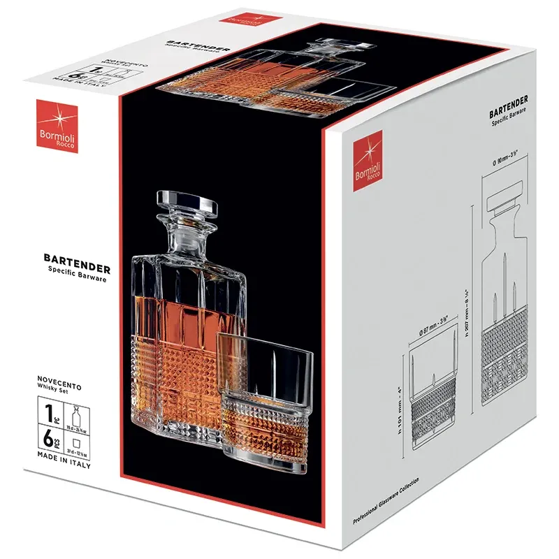 Bormioli Rocco Bartender Set Whisky in Vetro - Set 7 Pezzi Affare