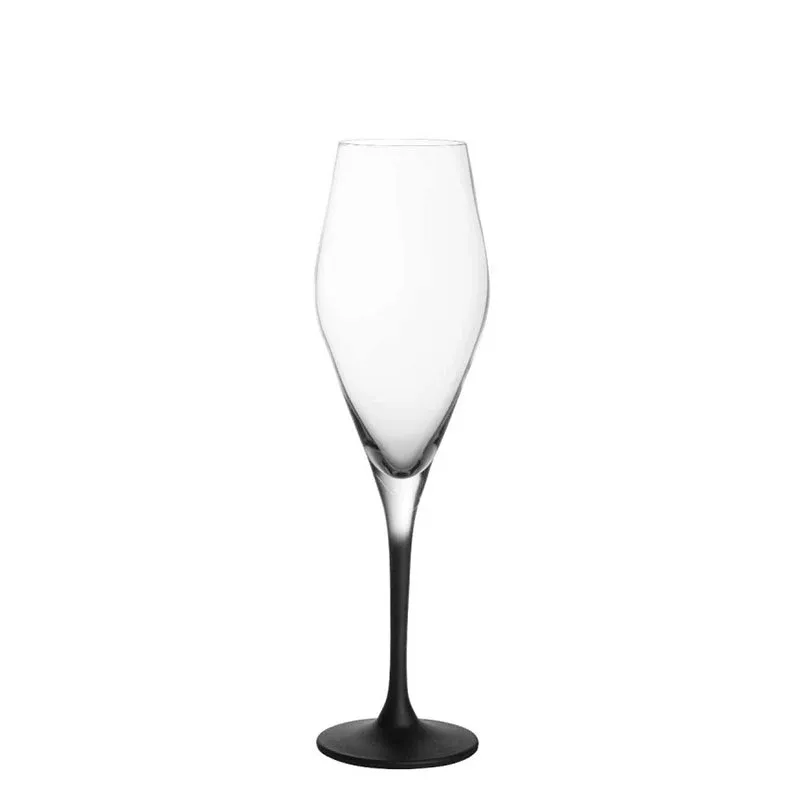 26 cl - Villeroy & Boch Manufacture Rock Calice Flute in Vetro - Set 4 Pezzi Offerta Del Giorno