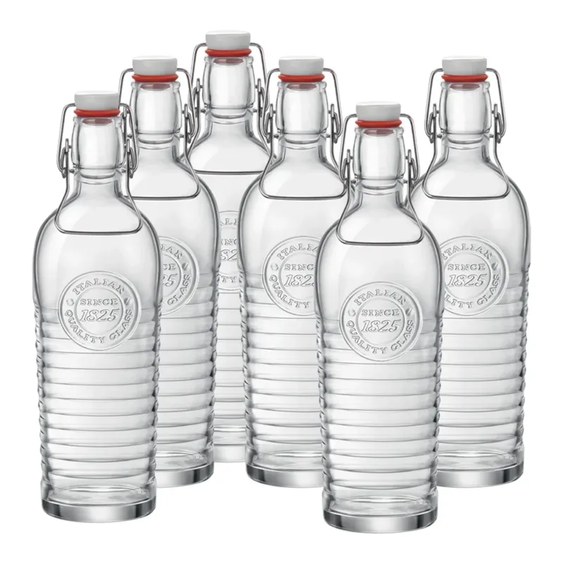 A Buon Prezzo 1.2 Litri - Bormioli Rocco Officina 1825 Bottiglia in Vetro - Set 6 Pezzi