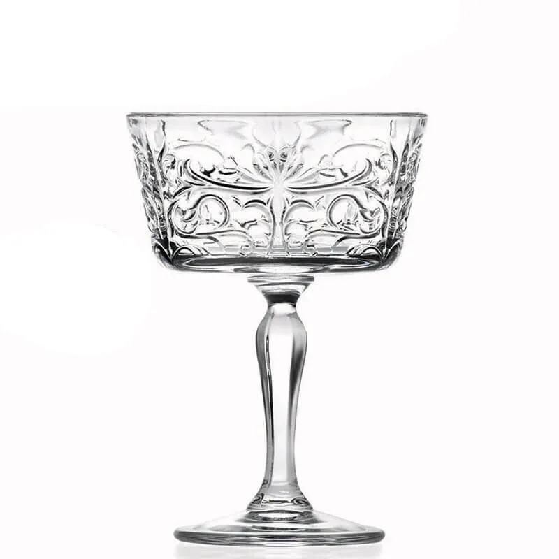 Reso Gratuito 26.8 cl - RCR Tattoo Coppa Champagne in Vetro - Set 6 Pezzi