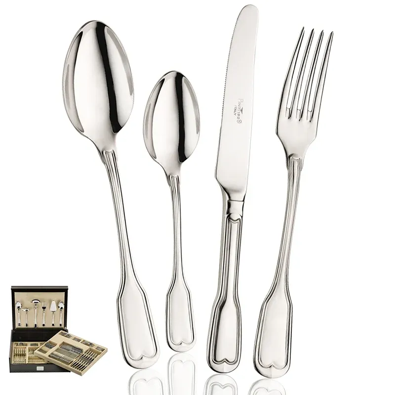 Consegna Rapida Pintinox Vittoriale Servizio Posate In Acciaio Inox - Set 126 Pz