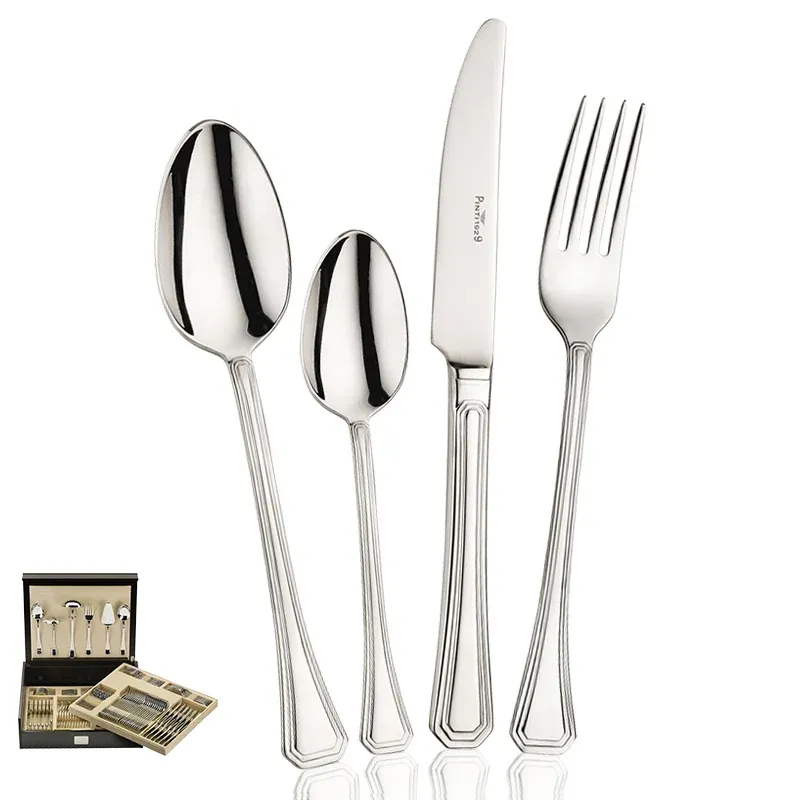 Spedito Oggi Pintinox Octavia Servizio Posate In Acciaio Inox - Set 126 Pz