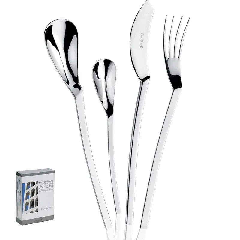 Spedito Oggi Pintinox Archi Servizio Posate In Acciaio Inox - Set 24 Pz