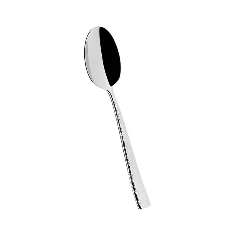 Abert Rinascimento Cucchiaio Tavola Martellato In Acciaio Inox - Set 12 Pz Offerta Speciale