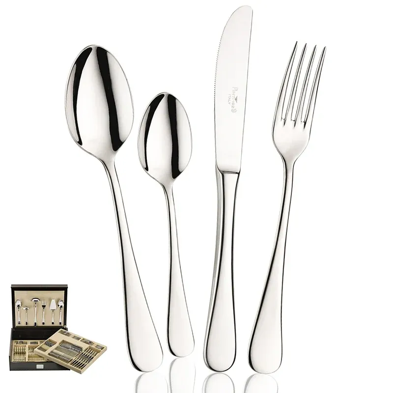 Direttamente Dal Produttore Pintinox Pitagora Servizio Posate In Acciaio Inox - Set 126 Pz