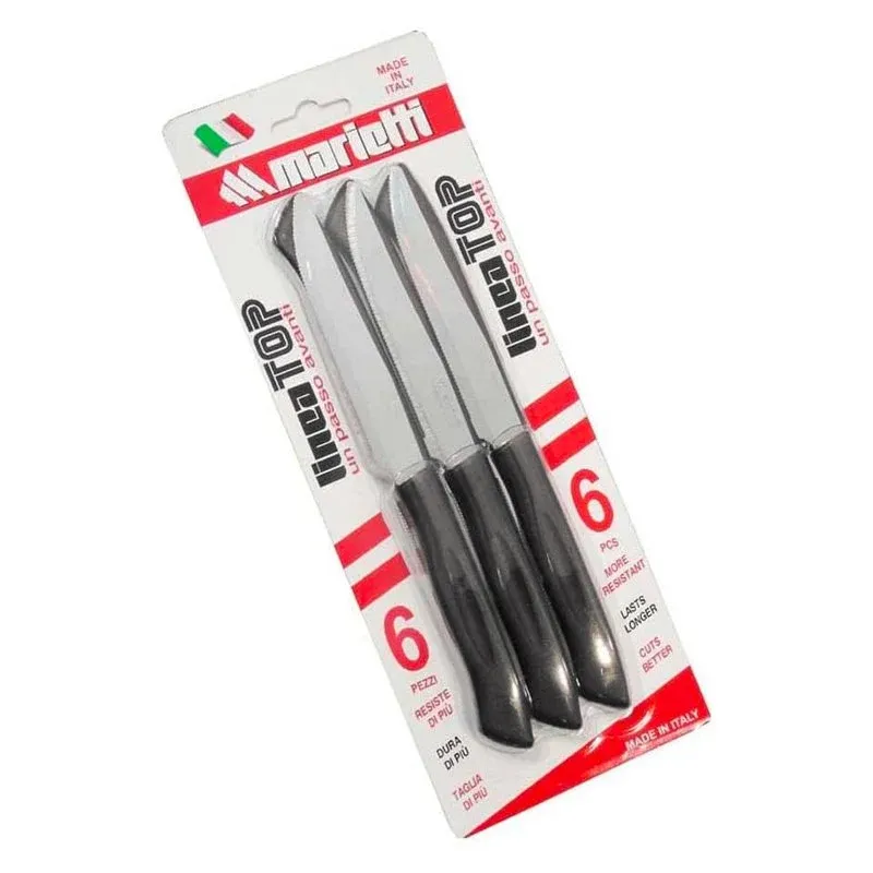 Offerta Del Giorno 21 Cm - Marietti Top Coltello Bistecca In Acciaio Inox - Set 6 Pz