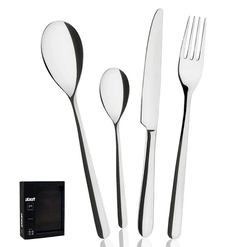 Abert Allegra Servizio Posate In Acciaio Inox - Set 24 Pz Esclusivo