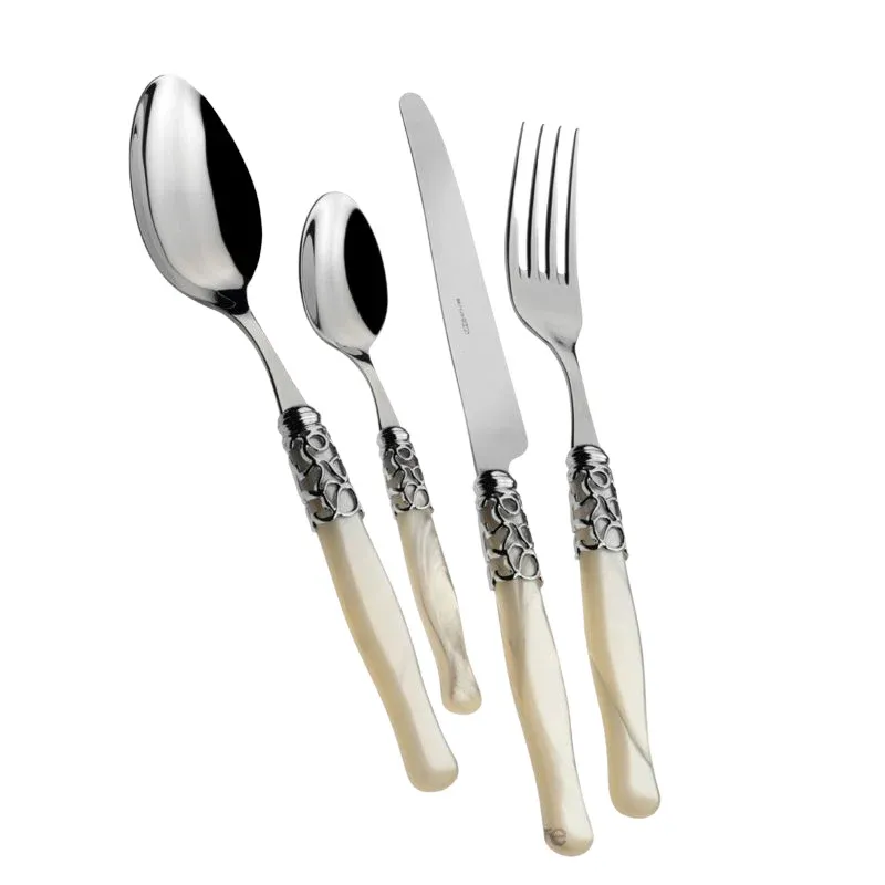 Bugatti Selene Servizio Posate Ghiera Cromata Acciaio Inox - Set 24 Pz Di Tendenza