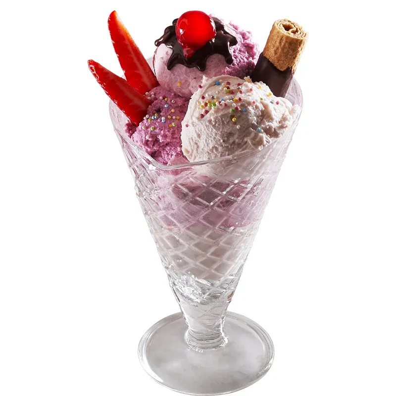 Novità 27 cl - Bormioli Rocco Gelato Coppa Gelato Cornetto In Vetro - Set 6 Pz