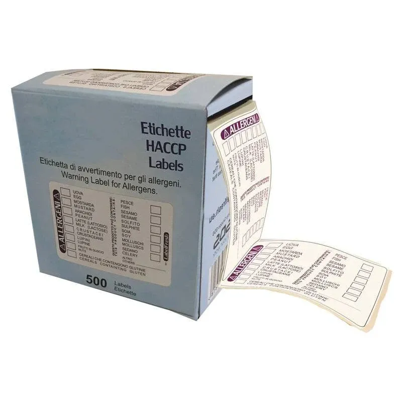 Paderno Etichetta Adesiva Per Allergeni Rotolo - Set 500 Pz Prezzo Basso