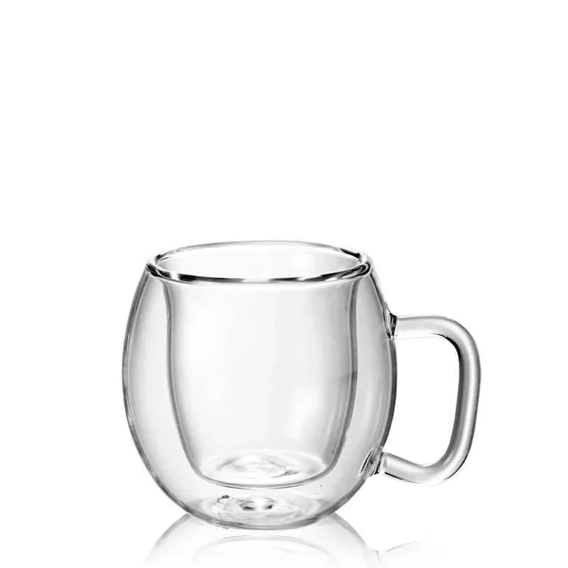 7.5 cl - Bormioli Luigi Themic Glass Tazza Caffé Espresso Monorigine Brasile In Vetro Termico - Set 2 Pz Nuovo Arrivo