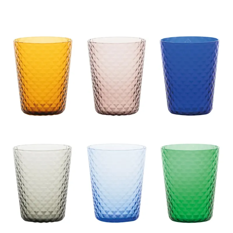 Novità 33 cl - Zafferano Isolano Bicchiere Acqua in Vetro - Set 6 Pezzi