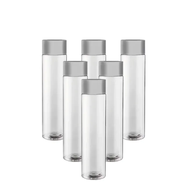 Consegna Rapida 50 cl - Kefass Bottiglia Acqua Cilindrica In Vetro con Tappo a Vite - Set 6 Pz