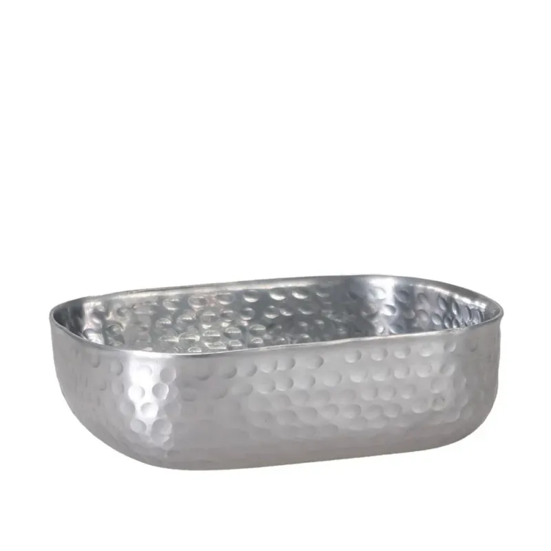 Offerta Limitata 23x15.5 cm - Portofino Cestino Portapane In Alluminio Martellato