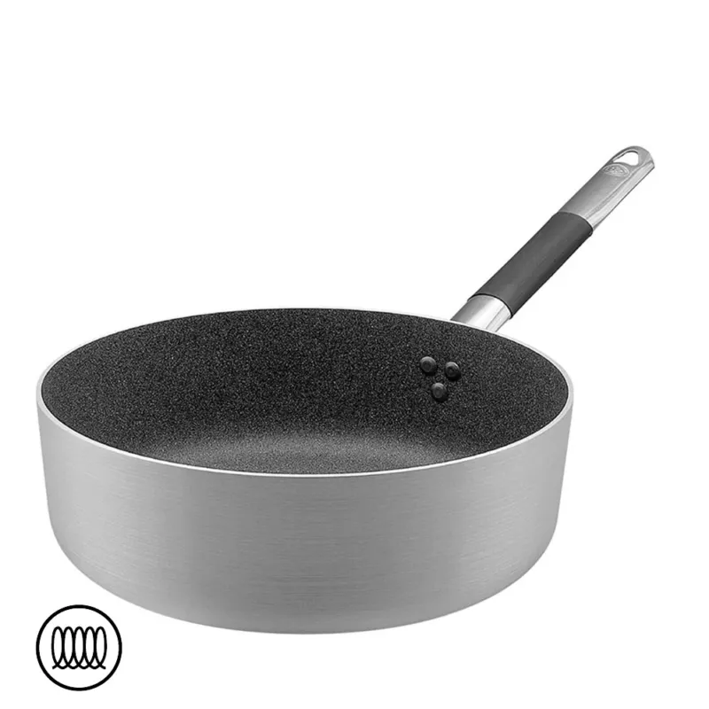 SharkSkin Casseruola Bassa In Alluminio Antiaderente Induzione Con Manico In Acciaio Inox Cool Saldi