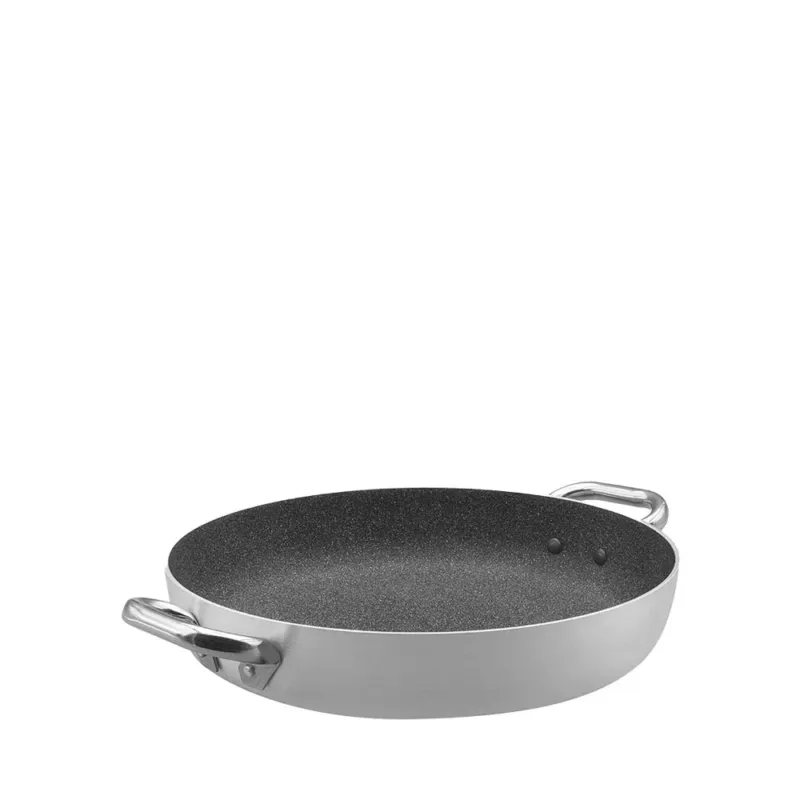 Agnelli SharkSkin Tegame Basso In Alluminio Antiaderente Con 2 Maniglie Acciaio Inox Ultimissimo Modello