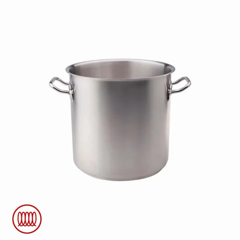 Professionale Agnelli Acciaio Inox Pentola Alta Induzione Con Due Maniglie