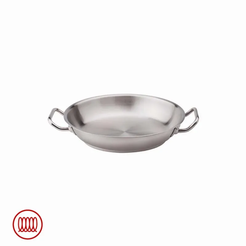 Agnelli Acciaio Inox Tegame Basso Induzione Con Due Maniglie Promo Stagionale