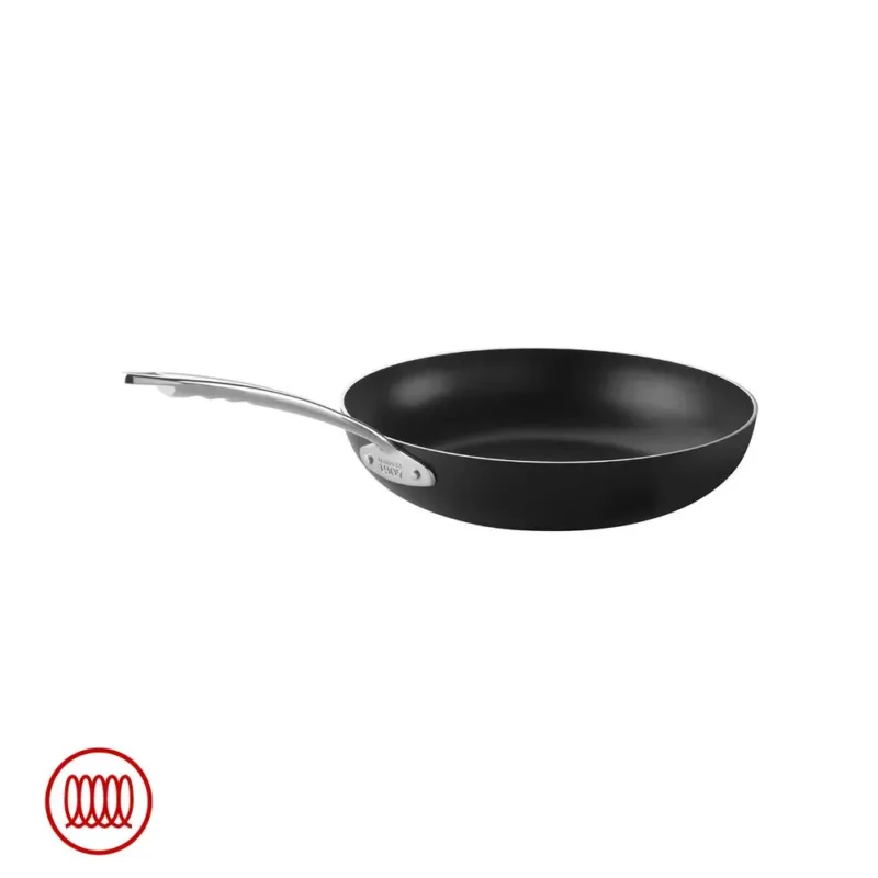 Ultime Pezzi Agnelli AlBlack 1907 Padella Alta Induzione In Alluminio Antiaderente 3mm Con Manico Inox