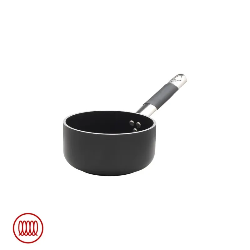 Agnelli AlBlack Casseruola Alta Induzione In Alluminio Antiaderente 5mm Con Manico Cool Inox Ultima Occasione