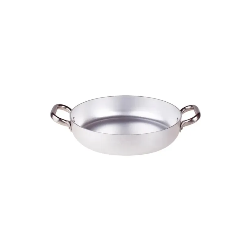 Agnelli Alluminio 3mm Professionale Tegame Basso Con 2 Maniglie Inox Subito Disponibile