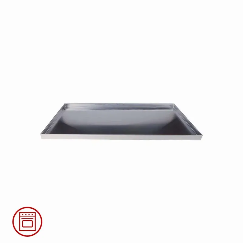 Professionale 60x40 cm - Agnelli Pasticceria & Pizza Teglia Rettangolare Con Bordi Dritti In Lega Di Alluminio