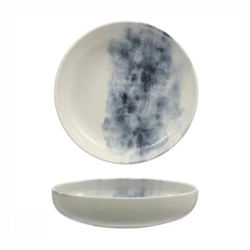 22 cm - Mesa Ceramics Estoril Piatto Fondo Coupe Decorato In Gres porcellanato Set 6 Pz Esclusivo