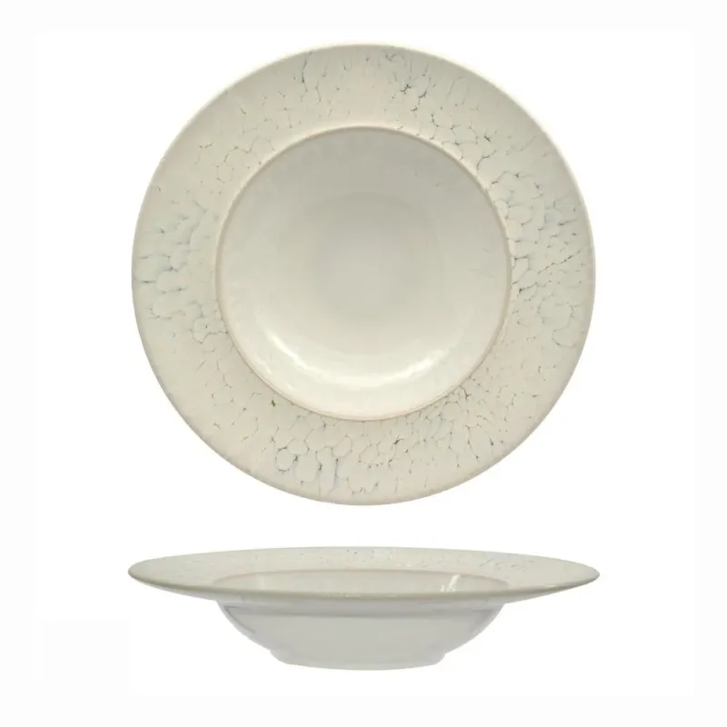 A Buon Prezzo 17 cm - Mesa Ceramics Luz Piatto Fondo Pasta Bowl Decorato In Gres porcellanato Set 4 Pz