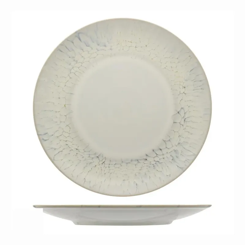 32 cm - Mesa Ceramics Luz Piatto Piano Coupe Decorato In Gres porcellanato Set 4 Pz Nuova Collezione