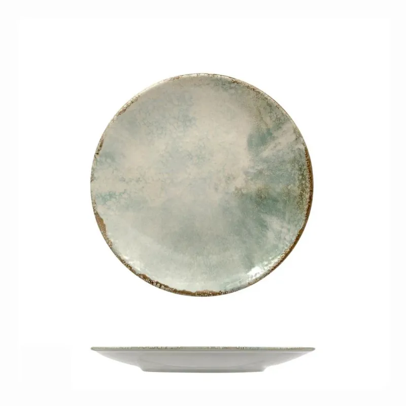 Mesa Ceramics Matcha Piatto Piano Coupe Decorato In Gres porcellanato Set 6 Pz Scelto Dai Clienti