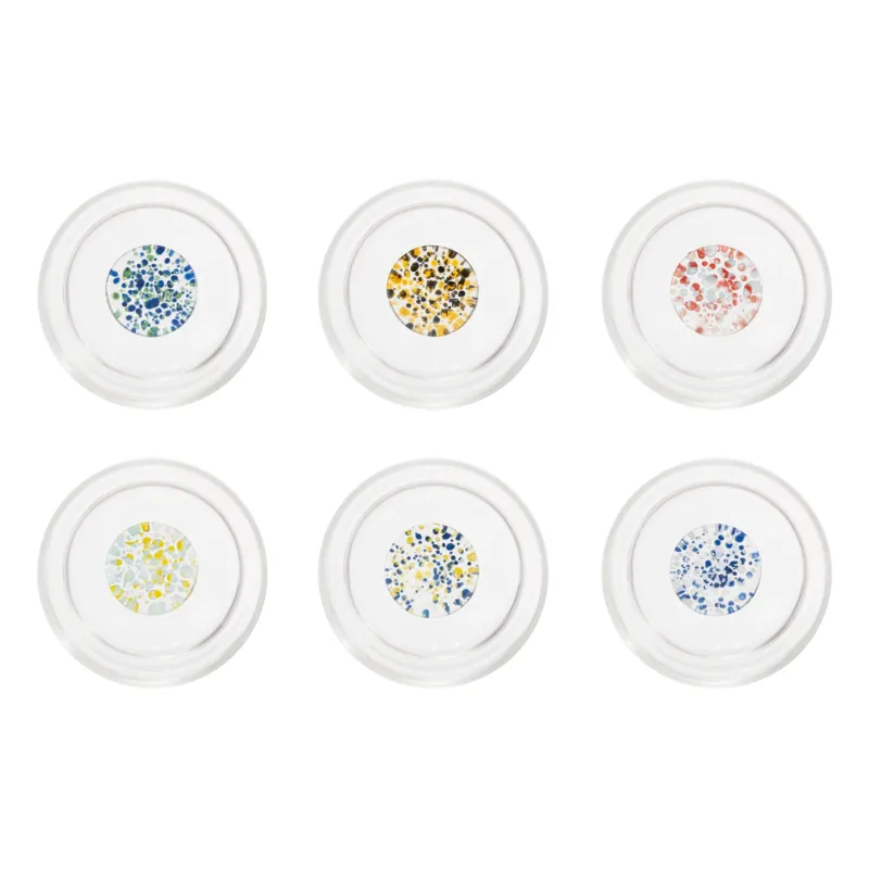 35 cl - Zafferano Teca Terrazzo Bicchiere Acqua Fatto a Mano In Vetro Borosilicato Set 6 Pz Spedizione Espresso