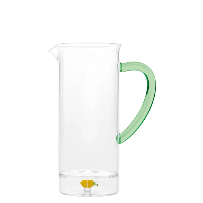 75 cl - Zafferano Teca Frutta Caraffa Fatta a Mano In Vetro Borosilicato A Buon Prezzo