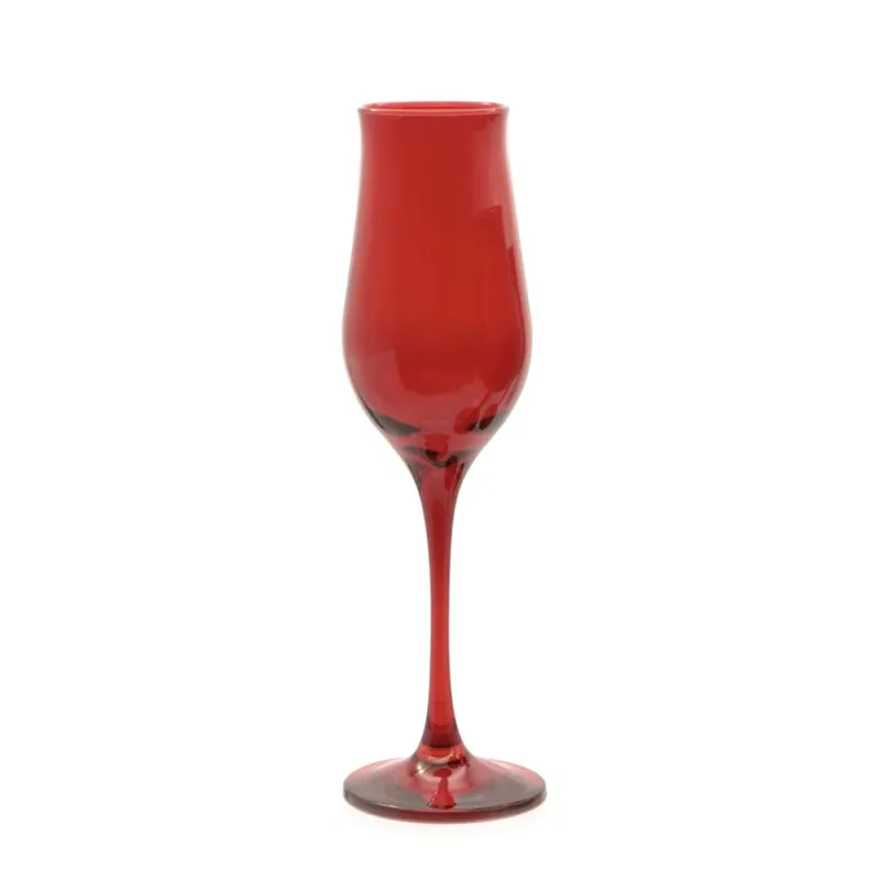Ultima Occasione 19 cl - Pasabahce Wavy Red Calice Flute In Vetro Colorato Set 6 Pz