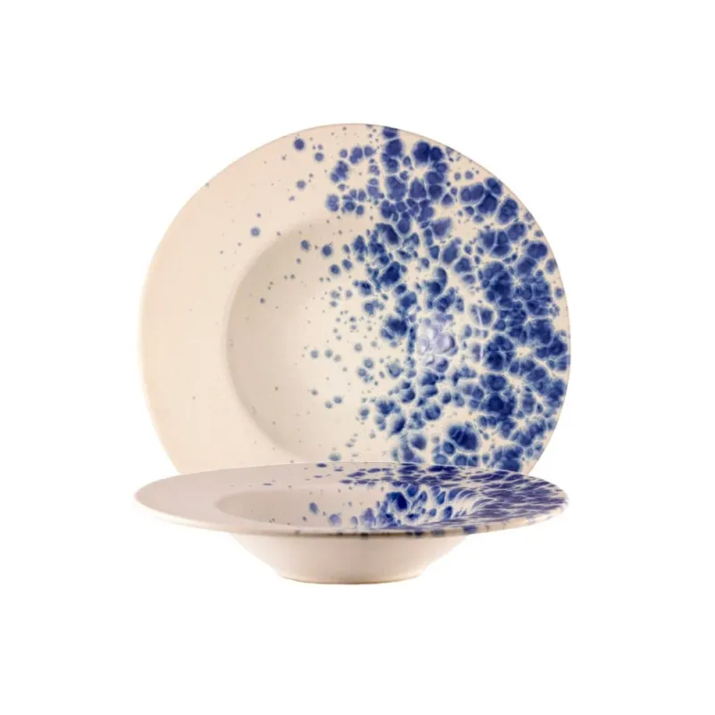28.5 cm - Le Coq Phobos Piatto Pasta In Stoneware Set 6 Pz Subito Disponibile