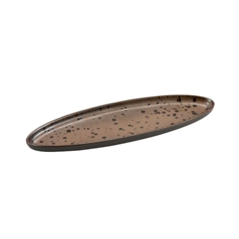 A Buon Prezzo 37.5x11.5 cm - Le Coq Phobos Vassoio Ovale In Stoneware Set 6 Pz