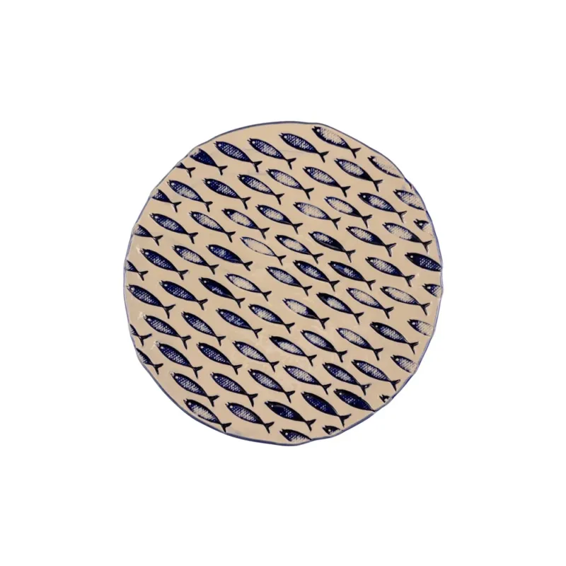 Popolare 29 cm - Le Coq Thalassios Piatto Piano In Stoneware Set 6 Pz