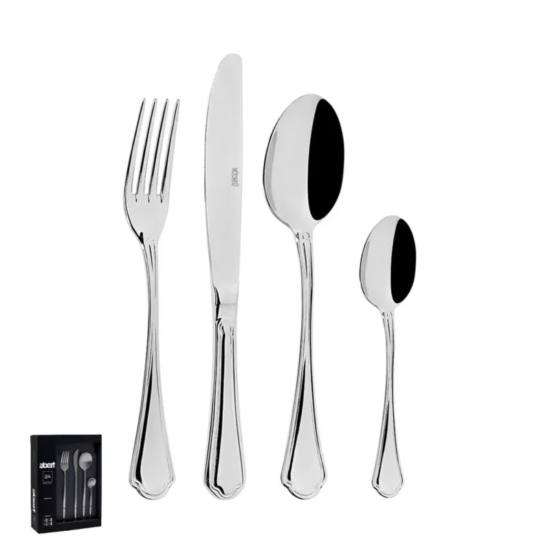 Pagamento Sicuro Abert Rada Servizio Posate In acciaio Inox 18/10 Set 24 Pz
