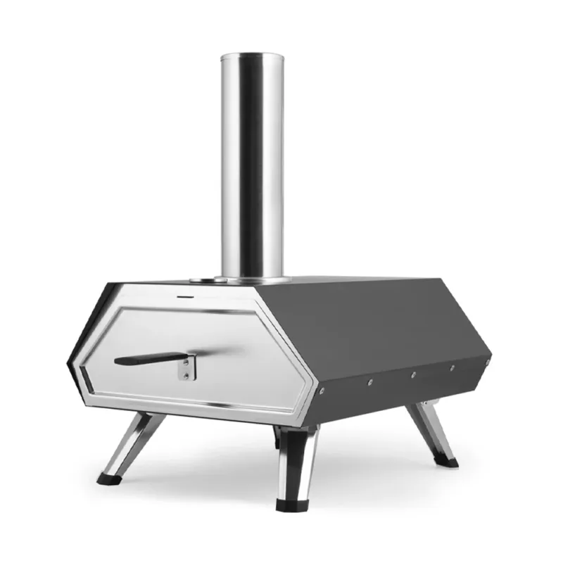 72x43x60 cm - H&H Forno Pizza Portatile A Pellet In Acciaio Inox Consegna Rapida