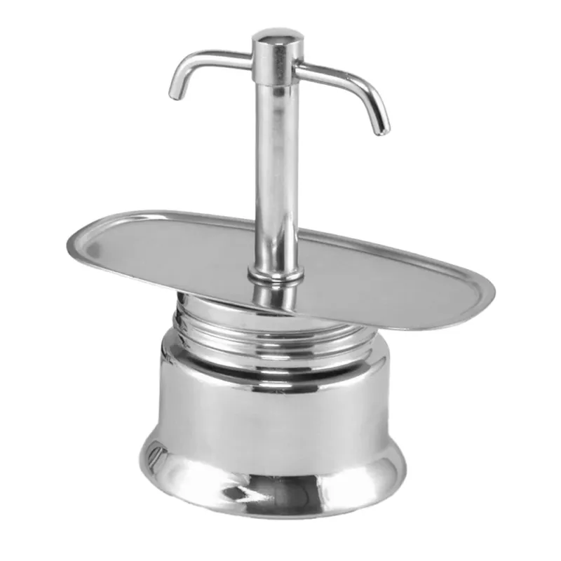 2 Tz - Piazza Caffettiera Moka Express 2 Becchi In Acciaio Inox Super Prezzo