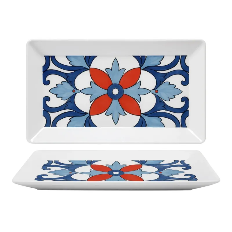 Occasione 29x17.5 cm - Saturnia Margot Vassoio Rettangolare In Porcellana Set 6 Pz